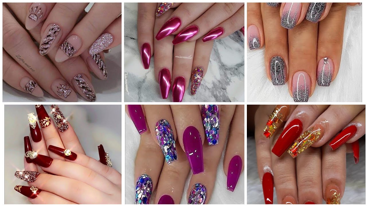 decorated nail/ designs for nails/nail art/trendy nails/french nail art