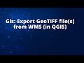 Gis: Export GeoTIFF file(s) from WMS (in QGIS)