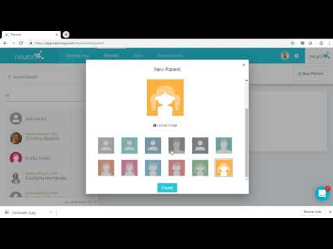 Creating a new patient in NeuronUP