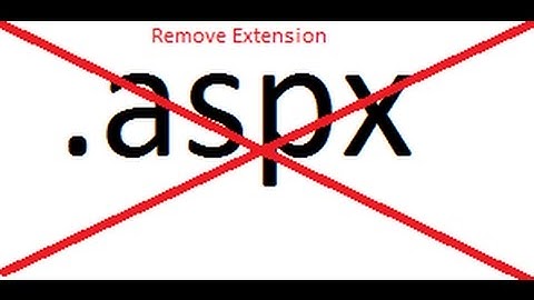 How to remove .aspx extension from URL in asp.net