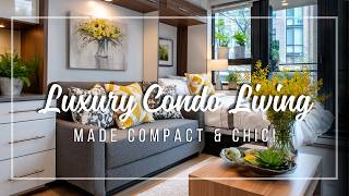 Space-Saving Brilliance in Small Condos 📐 Luxury Interior Ideas with Elegance