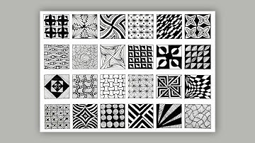 24 easy zentangle patterns for beginners  ✺ 24 zentangle patterns ✺ doodle patterns
