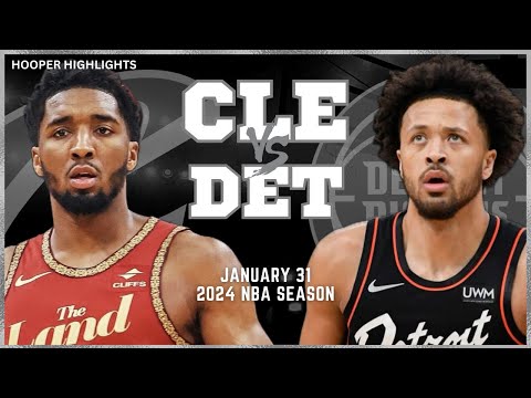 Cleveland Cavaliers vs Detroit Pistons Full Game Highlights | Jan 31 | 2024 NBA Season