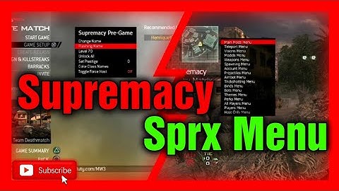 [MW2/1.14/PS3] Modern Warfare 2 Supremacy Mod Menu (Host/ Pre-Game) SPRX + Download Free