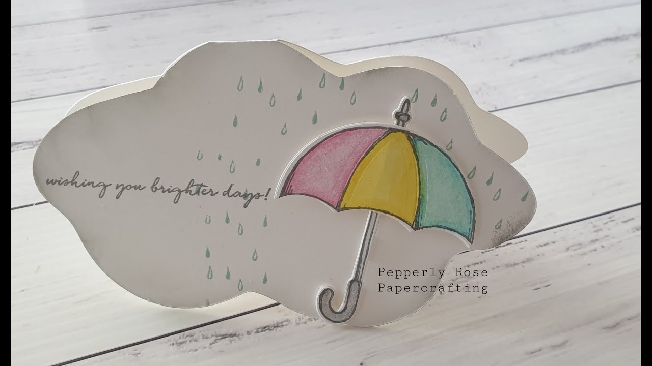 Stampin Up! Using Retired Weather Together With A Cloud Shaped Card Base