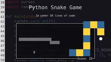 Make a Snake Game in Under 50 Lines of Python Code
