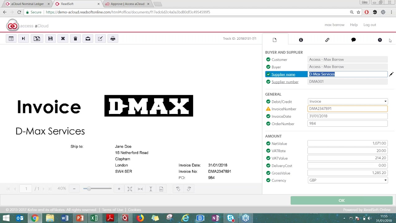 Invoice Processing Demonstration (Capture) - YouTube