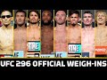 UFC 296: Edwards vs. Covington Official Weigh-In | MMA Fighting