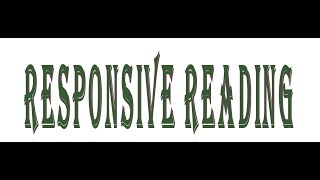 Responsive Reading