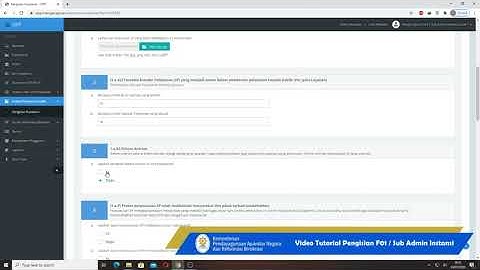 Video Tutorial Pengisian Kuesioner F01