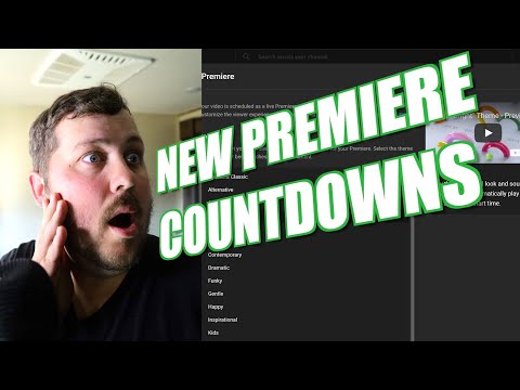 New YouTube premiere countdowns.