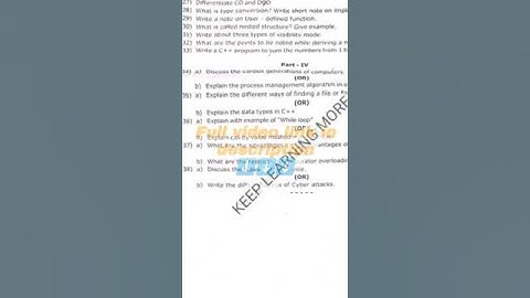 11th Computer Science Second Revision Exam Question paper answer key 2023