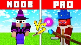 Minecraft NOOB 대 PRO: 매직 배틀! 럭키블록챌린지 100% 트롤링 screenshot 4