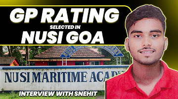 How I got Selected in NUSI Goa for GP Rating ft. Snehit