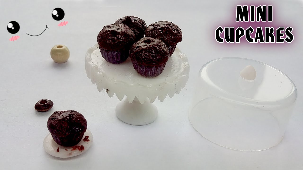 DIY Dollhouse | Chocalate Cupcakes | Miniature Food - Polymer Clay ...
