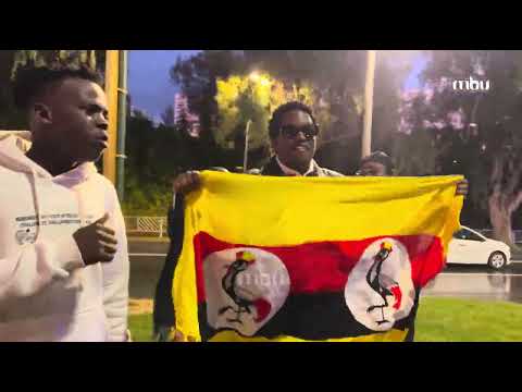 Joshua Baraka and his team in Morocco ahead of the Tunisia vs Uganda match #AFCON2025