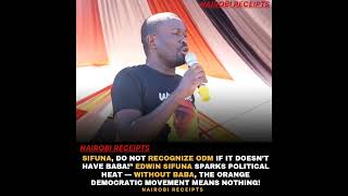Sifuna to oburu odinga hio si odm ni takataka #edwinsifuna #rigathigachagua #breakingnews