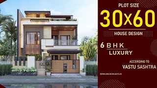 30x60 East Facing House Design 3D | 6BHK | interior design | 30*60 Home Design | 30 by 60 House Plan