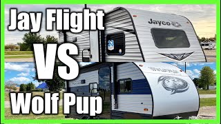 RV COMPARISON: Jay Flight SLX 7 vs Cherokee Wolf Pup Head to Head!