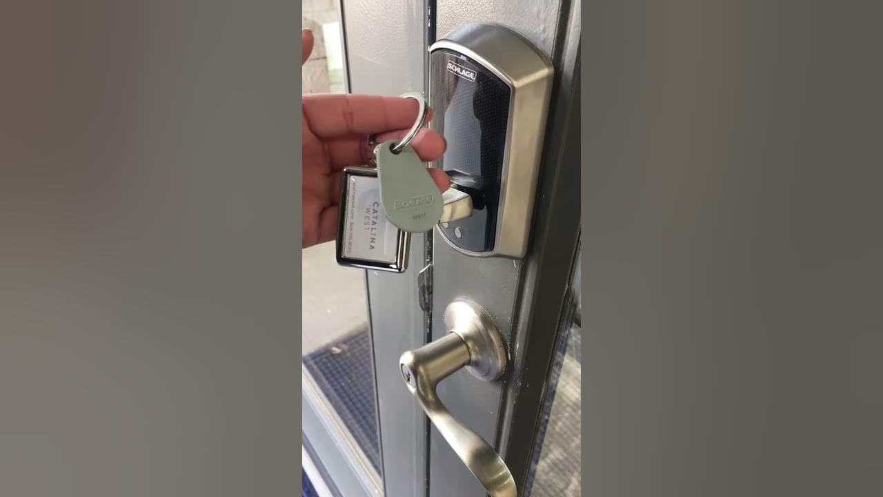 Resident how to use key fob with schlage control lock youtube