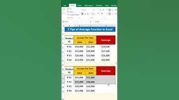 How to Use 2 Types of Average Function in Excel || Excel Tips & Trick || #excel #shorts #excelbasic