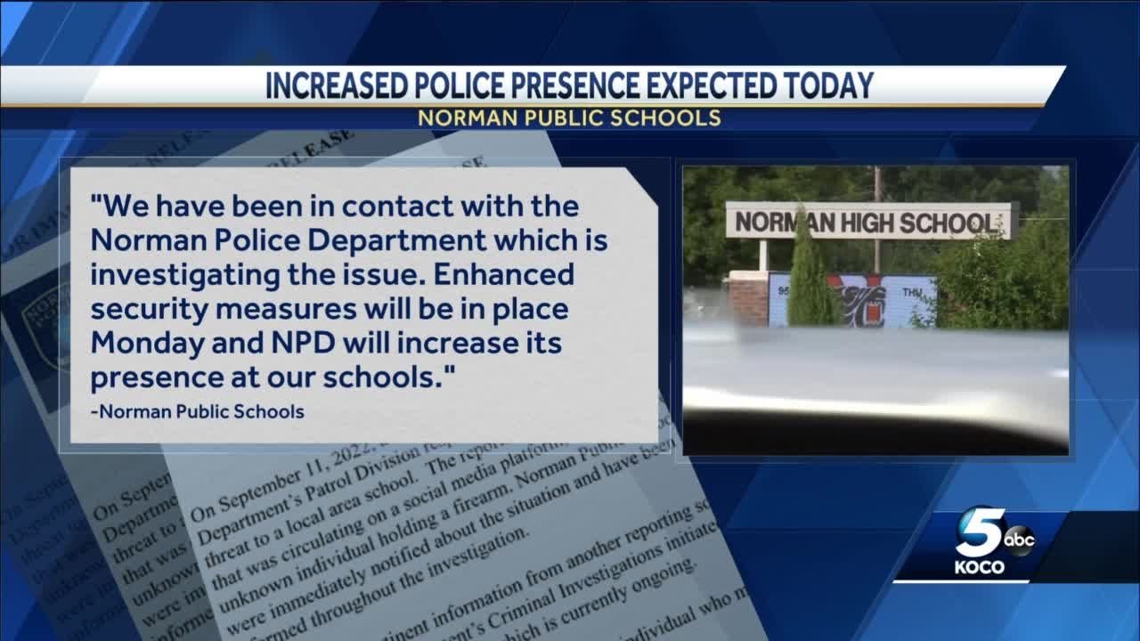 Increased police presence expected at Norman schools after social media threat