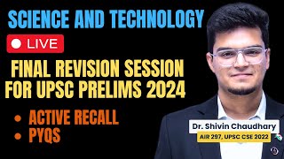 UPSC Prelims 2024 - Science and Technology Active Recall and Mentorship Session!