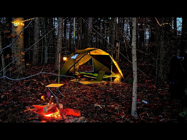 A RARE HOT TENT CAMPING IN THE POMOLY DUNE SOLO - YouTube