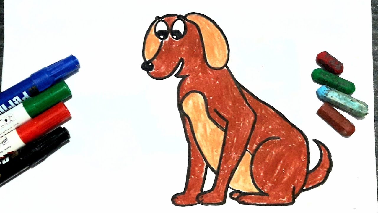 Dog easy drawing how to draw dog YouTube