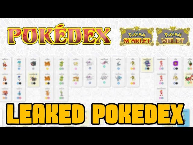 aDrive on X: 🚨The Entire Pokedex has leaked for Pokemon Scarlet and  Violet it's actually wild.🚨 #PokemonScarletViolet Check it out, massive  spoilers. RT to spread the word!    / X