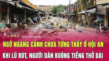 Ngỡ ngàng cảnh chưa từng thấy ở Hội An khi lũ rút, người dân buông tiếng thở dài
