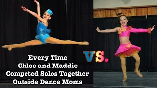 Every Time Chloe Lukasiak and Maddie Ziegler Competed Solos Together Outside Dance Moms