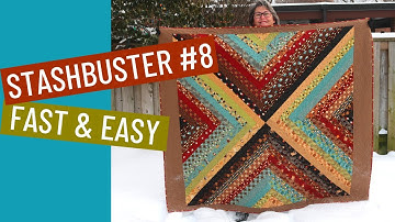 🎉👌 FAST & EASY BEGINNER QUILT WITH JELLY ROLLS -  FREE STASHBUSTER PATTERN