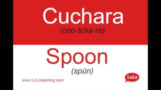 Cómo se dice Cuchara en Inglés = How to say Spoon in Spanish