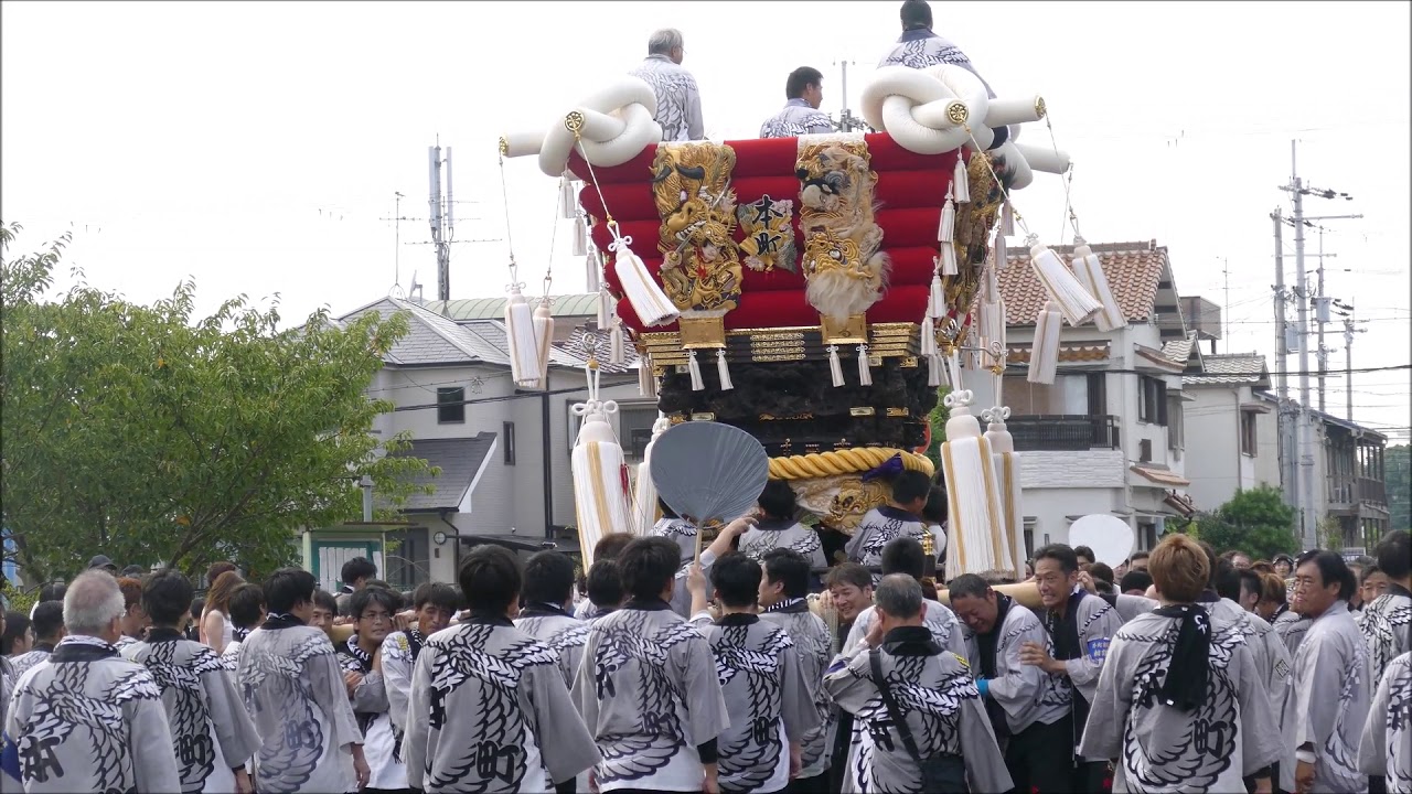 百舌鳥八幡宮 ふとん太鼓試験担ぎ『本町』（2019年9月1日） YouTube