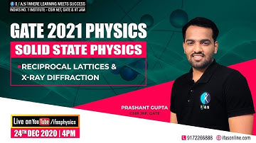 GATE 2021 PHYSICS | SOLID STATE PHYSICS | Reciprocal Lattices and X-ray diffraction