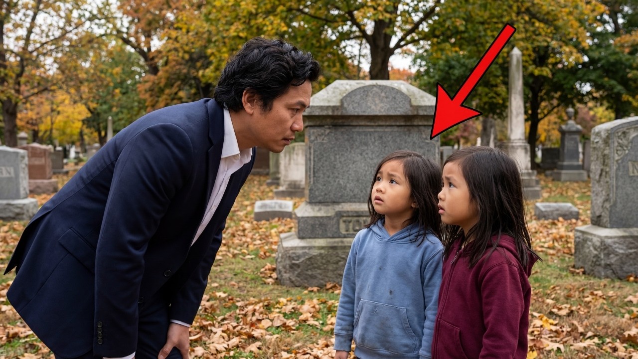 Tỷ phú đi viếng mộ cha thì gặp hai bé gái lạ gọi “ông ngoại” – Sự thật rúng động!