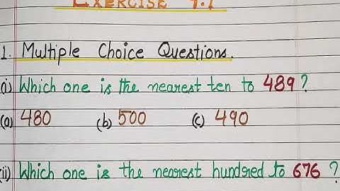 Class-5 | Chapter-9 | Rounding Numbers (Exercise 9.1)