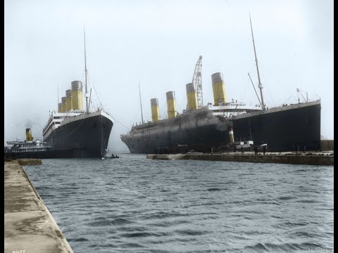 Видео: Титаник и Олимпик в цвете Titanic and Olympic in color HD
