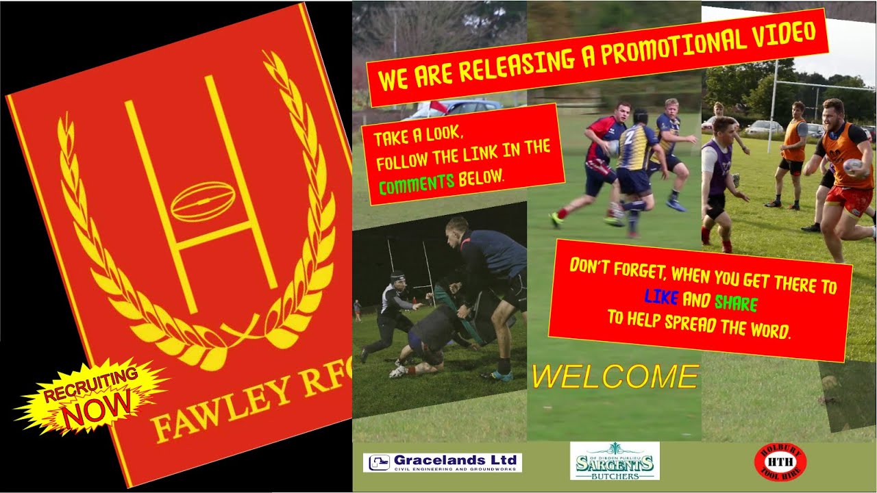 Fawley Rfc Fawley RFC is recruiting rugby players. - YouTube