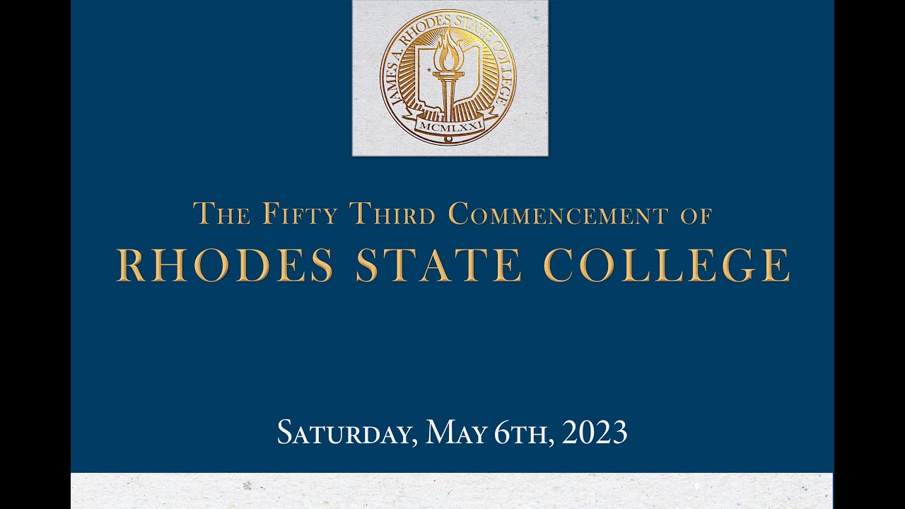 Rhodes State College 10am Commencement Ceremony YouTube