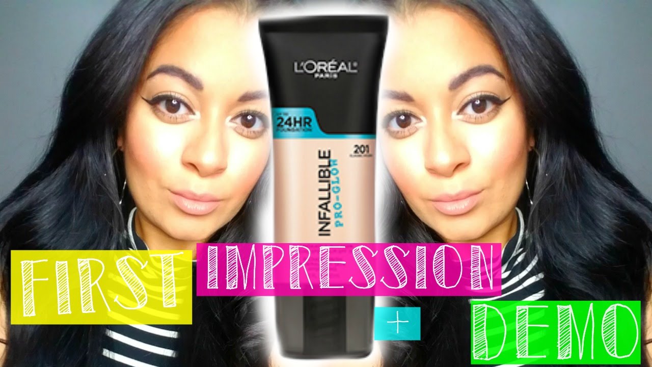 L'Oreal Infallible Pro Glow Foundation First Impression, Demo, Review | Makeup Tutorial 2016