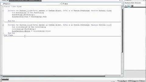 VB 08 TUTORIAL3: Font and Color DIALOGS