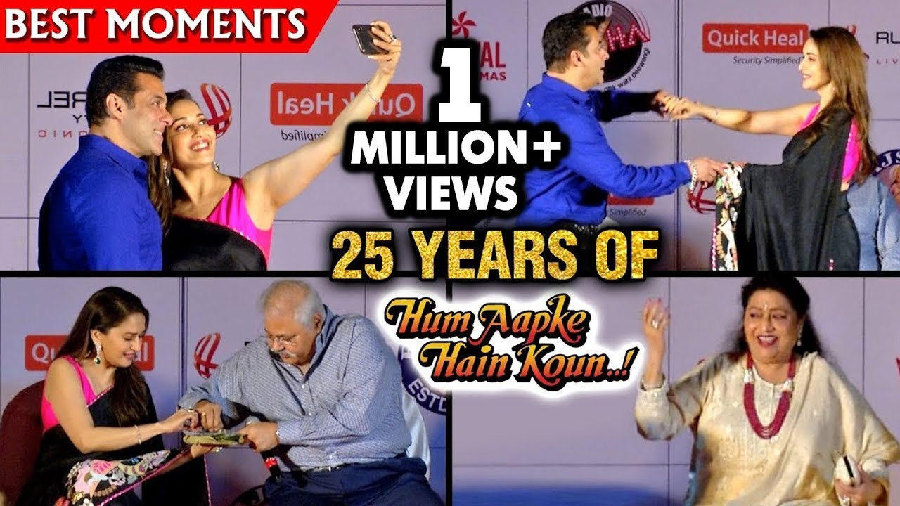Salman Khan Madhuri Dixit BACK To BACK FUN Moments | Hum Aapke Hain Koun 25 Years Screening