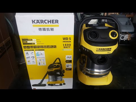 KARCHER德國凱馳WD5 乾濕兩用吸塵器(吸塵吹塵兩用)(手動振塵)(台南徠溢)