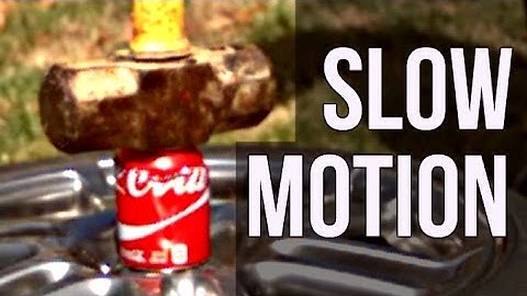 Empty Coke Cans vs Sledge Hammer - Slow Mo Lab