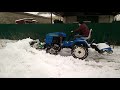 Уборка снега с помощью самодельного отвала для трактора Русич Т12 (Чувашпиллер)