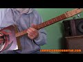 How to play a Country Blues on a 4 string cigar box guitar