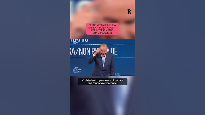 Bruno Vespa si infuria e urla a Porta a Porta