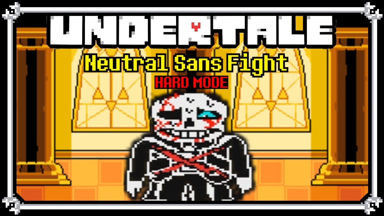 Undertale Hard Mode Neutral Sans Fight Phase 3 Completed (ADISPLAY Take)